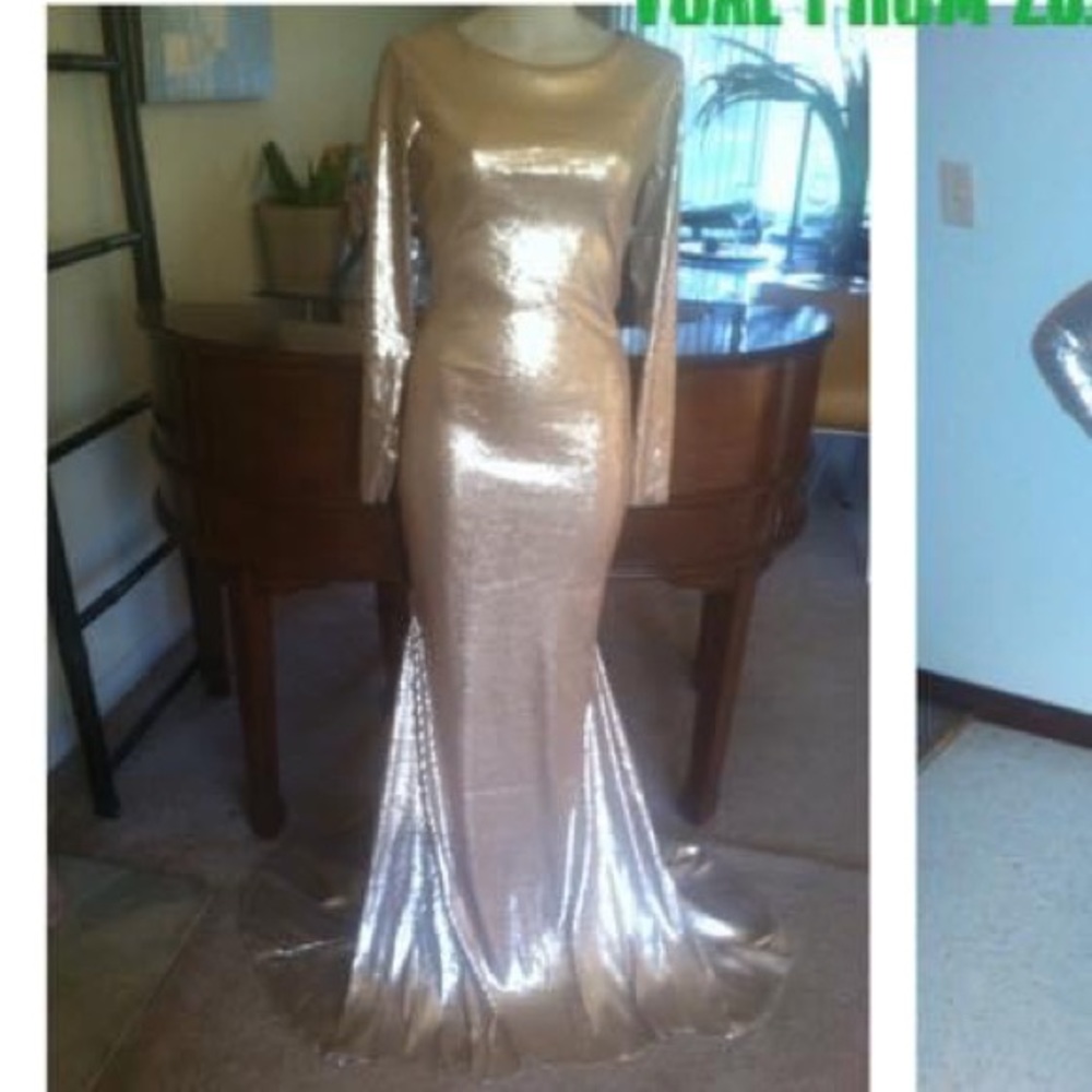 Gold Sequin Custom Gown